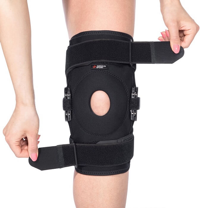 Stabilizator na kolano z zegarem i zawiasami MSUPPORT