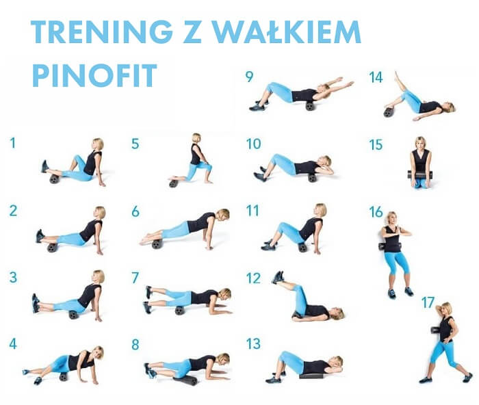 Ćwiczenia z wałkiem do masażu ciała ROLLER - trening w domu
